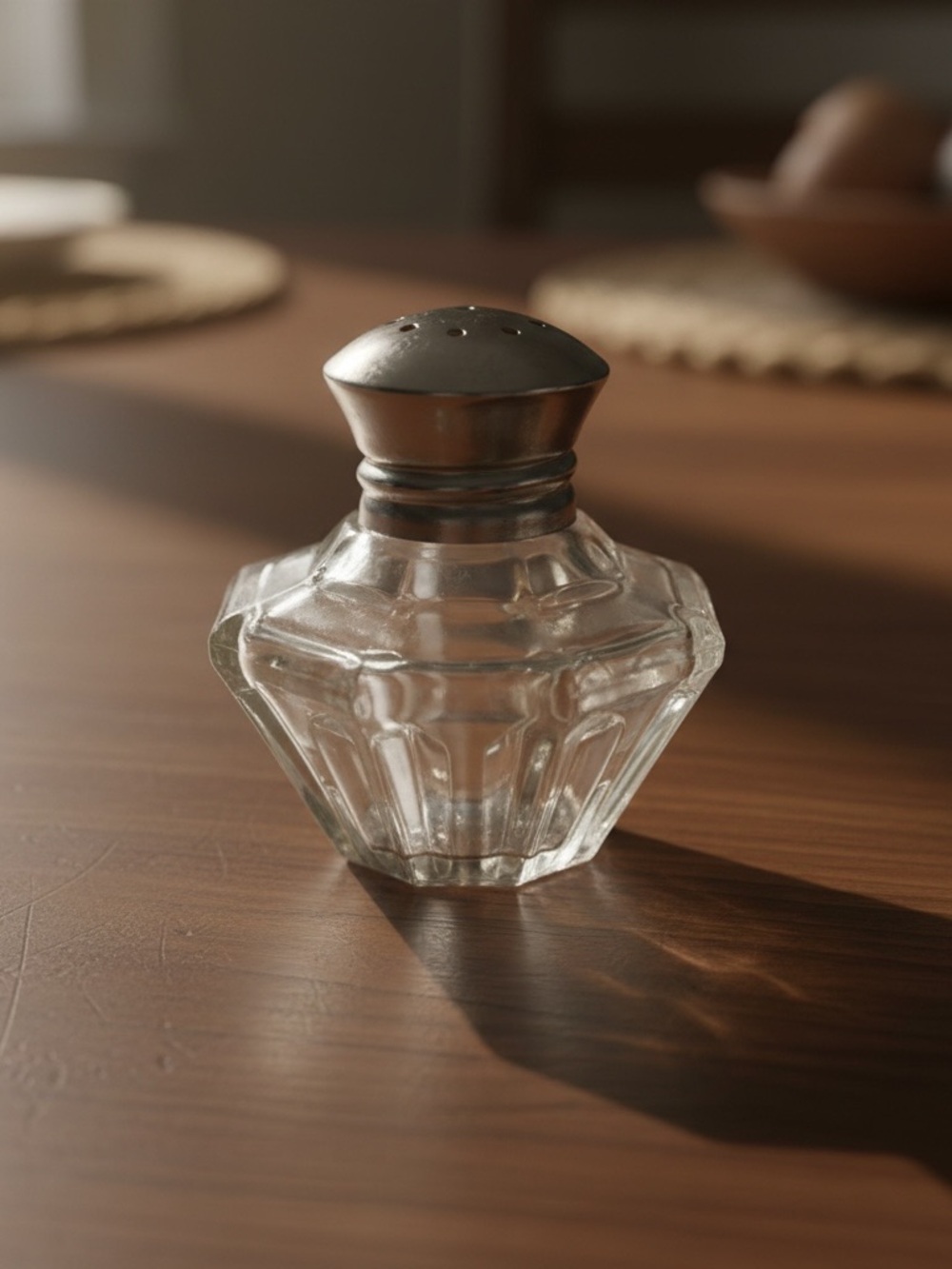 Vintage Glass Single Salt/Pepper Shaker